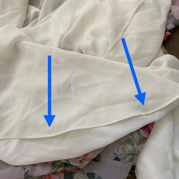 *Flaws* Fame and Partners Queen Ann Dress Size 4 Floral Ruffle Maxi Dress - Picture 14 of 16